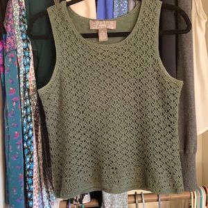 Vintage crocheted slightly cropped top